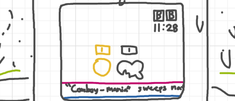 A panel from I've Been Everywhere, Man, episode nine of the Board Boards object show by Furretwalk/WalkingFurret.